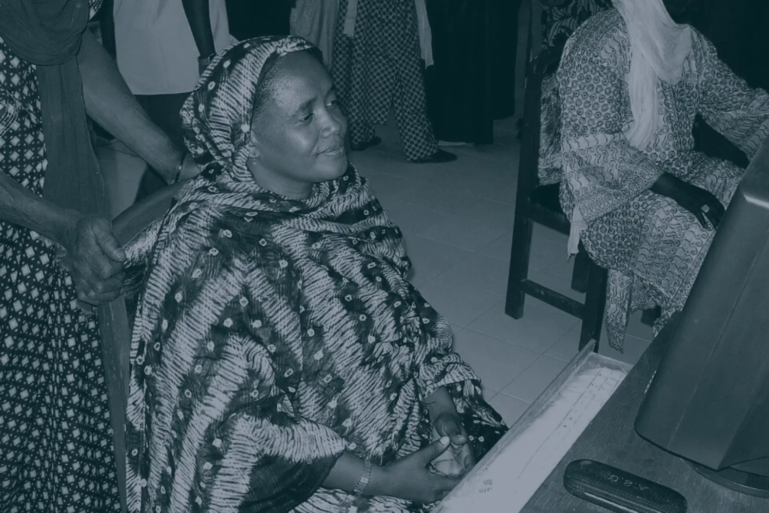 Person learning on computer